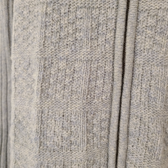 Jillian Jones Mint Green Lambswool Zip Up Square Knit Sweater Medium - Picture 6 of 10